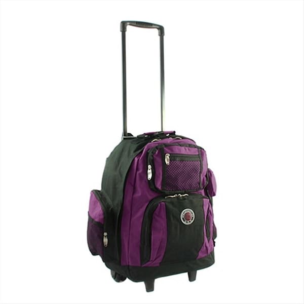 Transworld Roll-Away Deluxe Rolling Backpack- Purple 738131-PUR - main